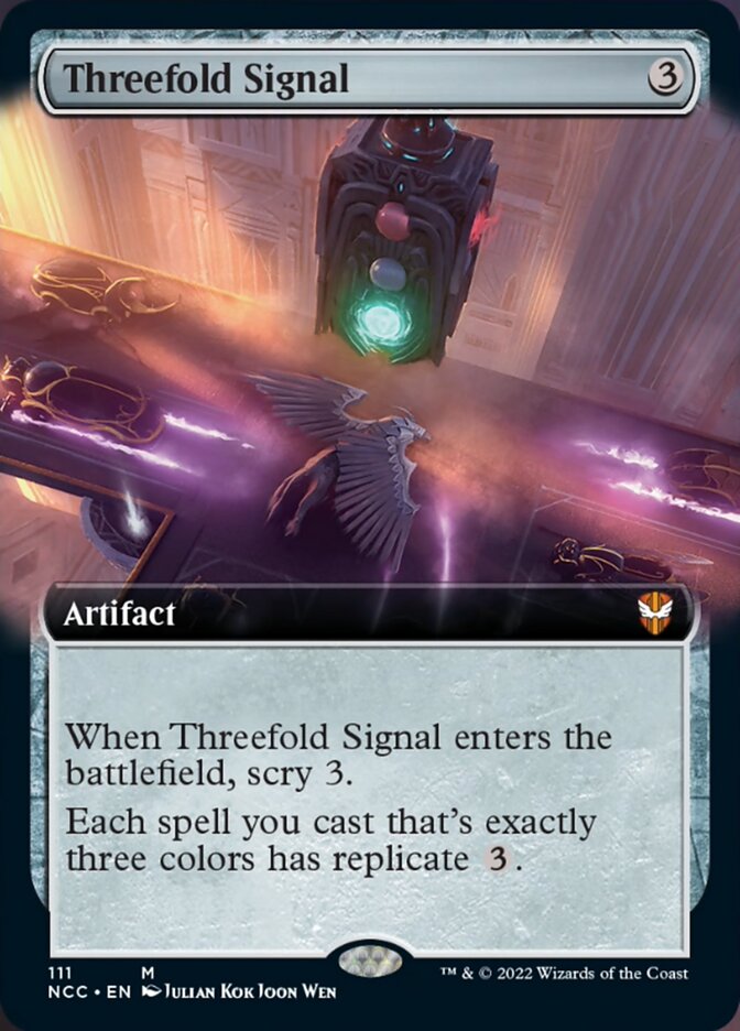 Threefold Signal (Extended Art) [Streets of New Capenna Commander] (NCC 111)