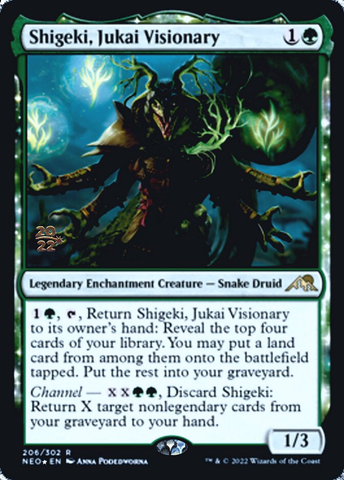 Shigeki, Jukai Visionary [Kamigawa: Neon Dynasty Prerelease Promos] (PNEO 206)