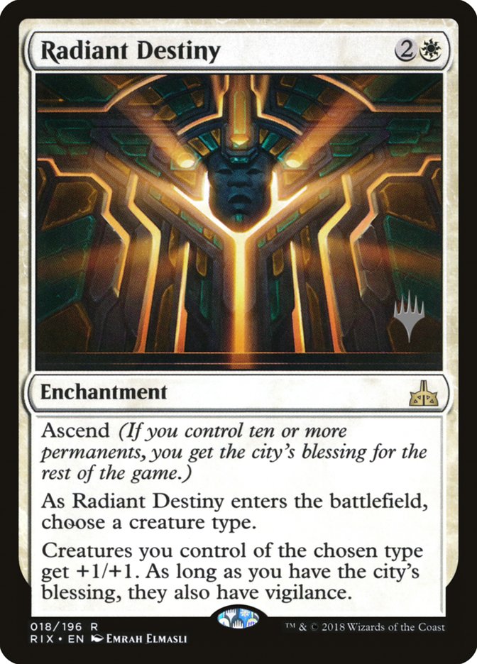 Radiant Destiny (Promo Pack) [Rivals of Ixalan Promos] (PRIX 18P)