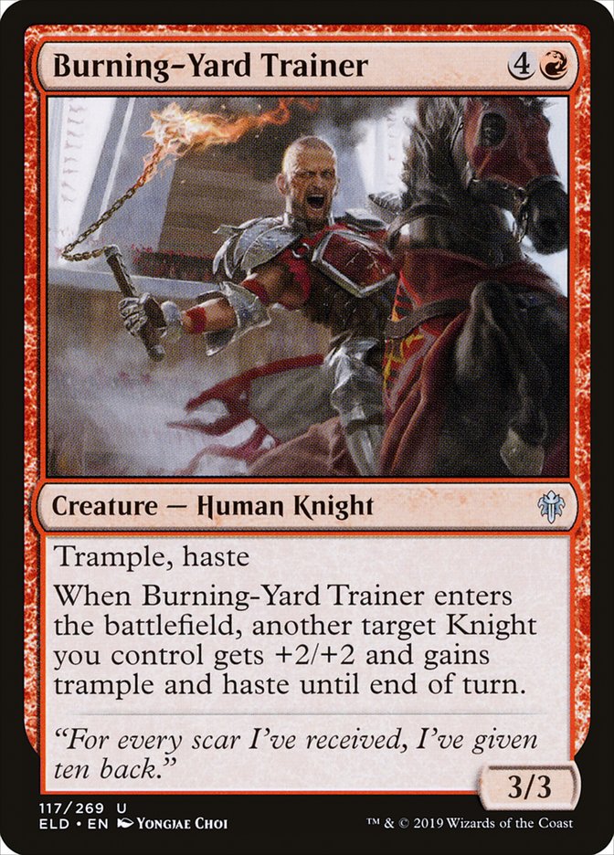 Burning-Yard Trainer [Throne of Eldraine] (ELD 117)