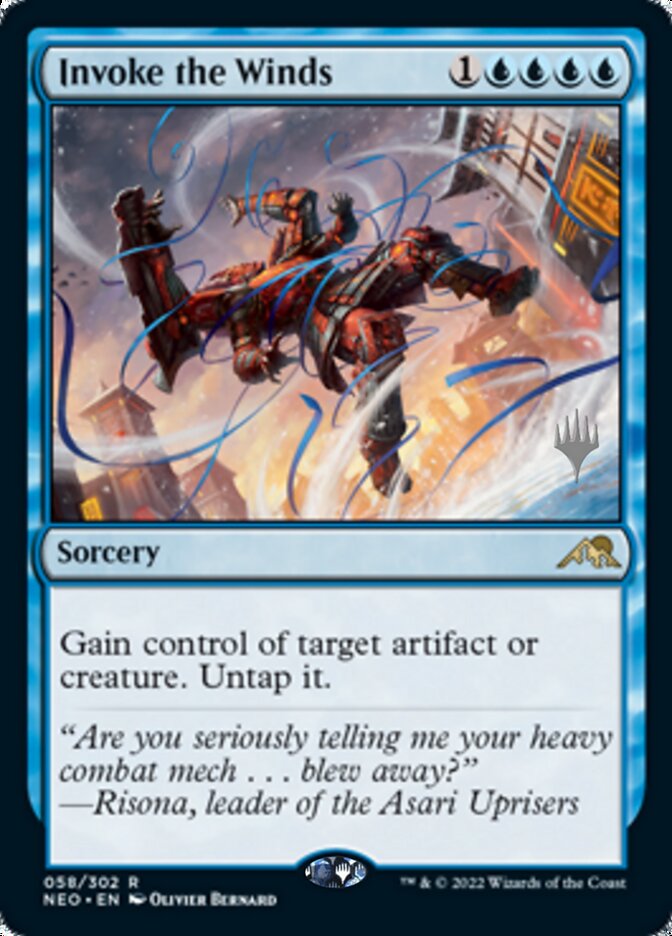 Invoke the Winds (Promo Pack) [Kamigawa: Neon Dynasty Promos] (PNEO 58)