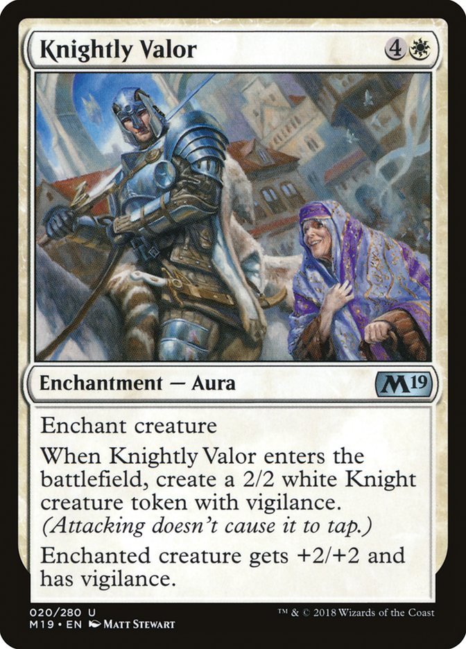 Knightly Valor [Core Set 2019] (M19 20)