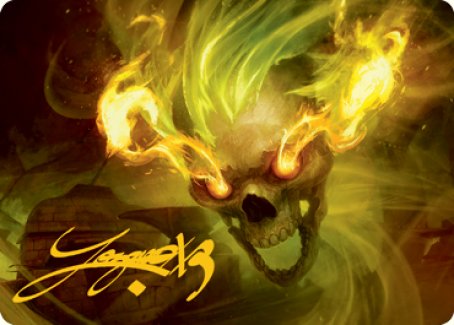 Flameskull Art Card (Gold-Stamped Signature) [Dungeons & Dragons: Adventures in the Forgotten Realms Art Series] (AAFR 14)