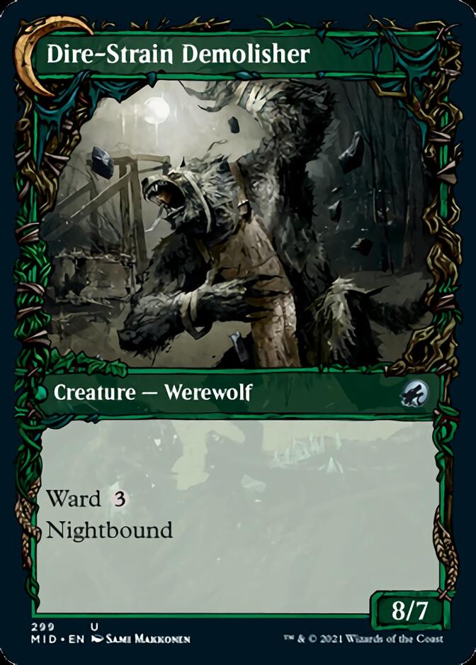 Burly Breaker // Dire-Strain Demolisher (Showcase Equinox) [Innistrad: Midnight Hunt] (MID 299)