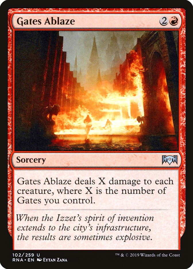 Gates Ablaze [Ravnica Allegiance] (RNA 102)