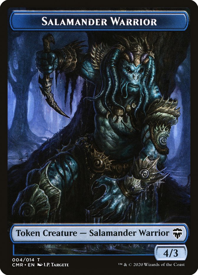 Rock // Salamander Warrior Token [Commander Legends Tokens] (TCMR 11 // 4)