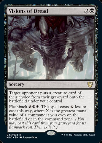 Visions of Dread [Innistrad: Midnight Hunt Commander] (MIC 34)