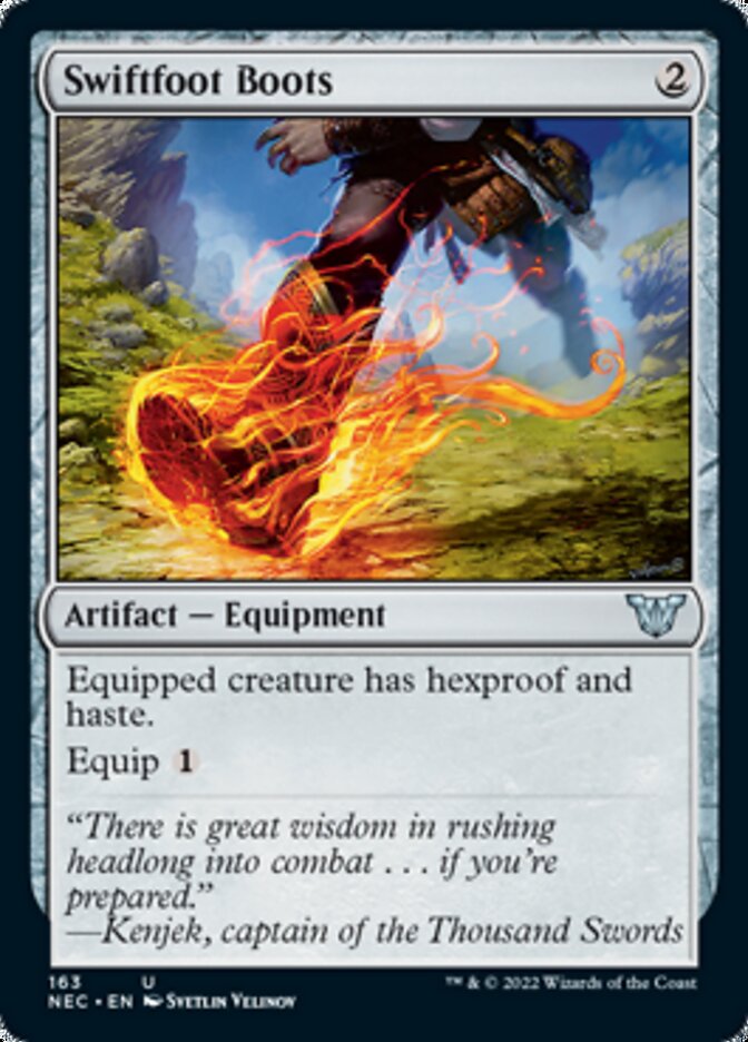 Swiftfoot Boots [Kamigawa: Neon Dynasty Commander] (NEC 163)
