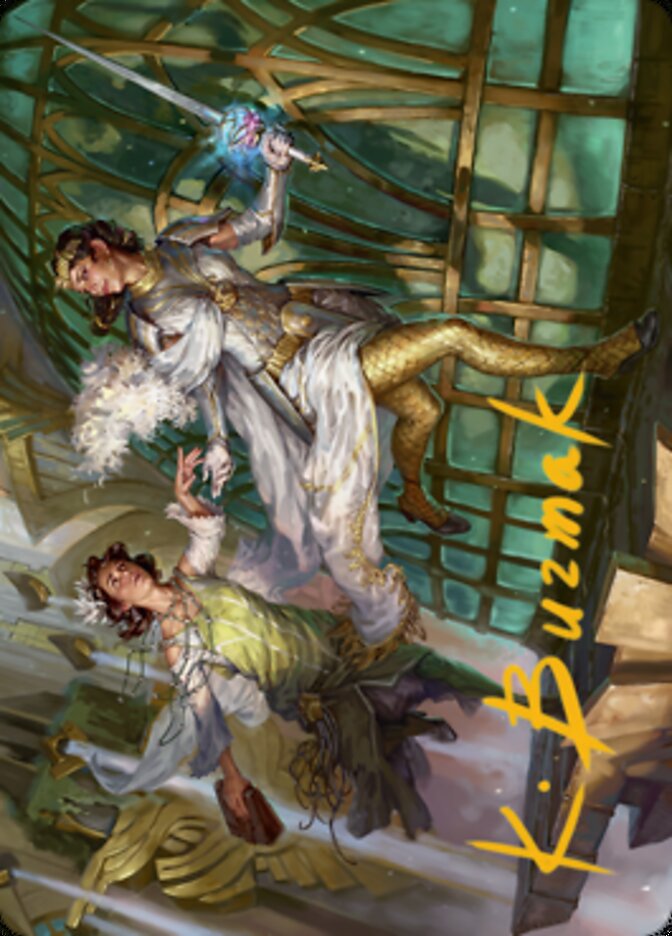 Daring Escape Art Card (Gold-Stamped Signature) [Streets of New Capenna Art Series] (ASNC 18)