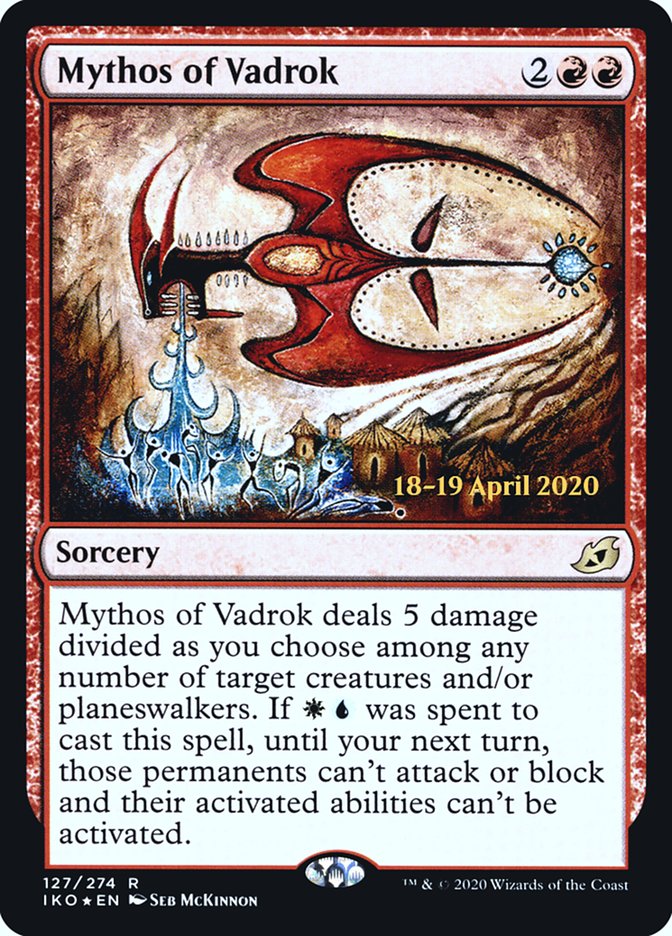 Mythos of Vadrok  [Ikoria: Lair of Behemoths Prerelease Promos] (PIKO 127S)