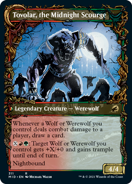 Tovolar, Dire Overlord // Tovolar, the Midnight Scourge (Showcase Equinox) [Innistrad: Midnight Hunt] (MID 311)