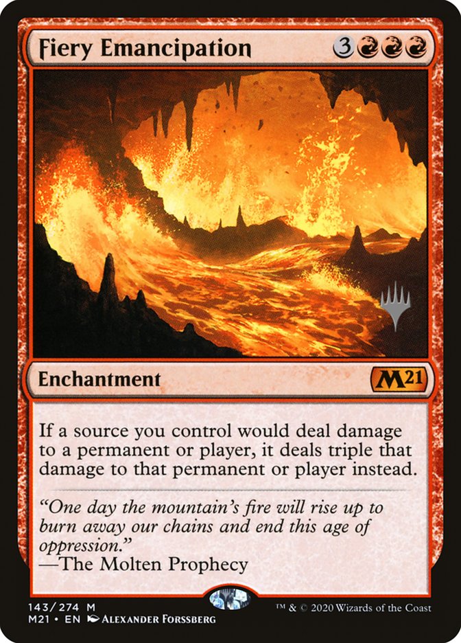 Fiery Emancipation (Promo Pack) [Core Set 2021 Promos] (PM21 143P)