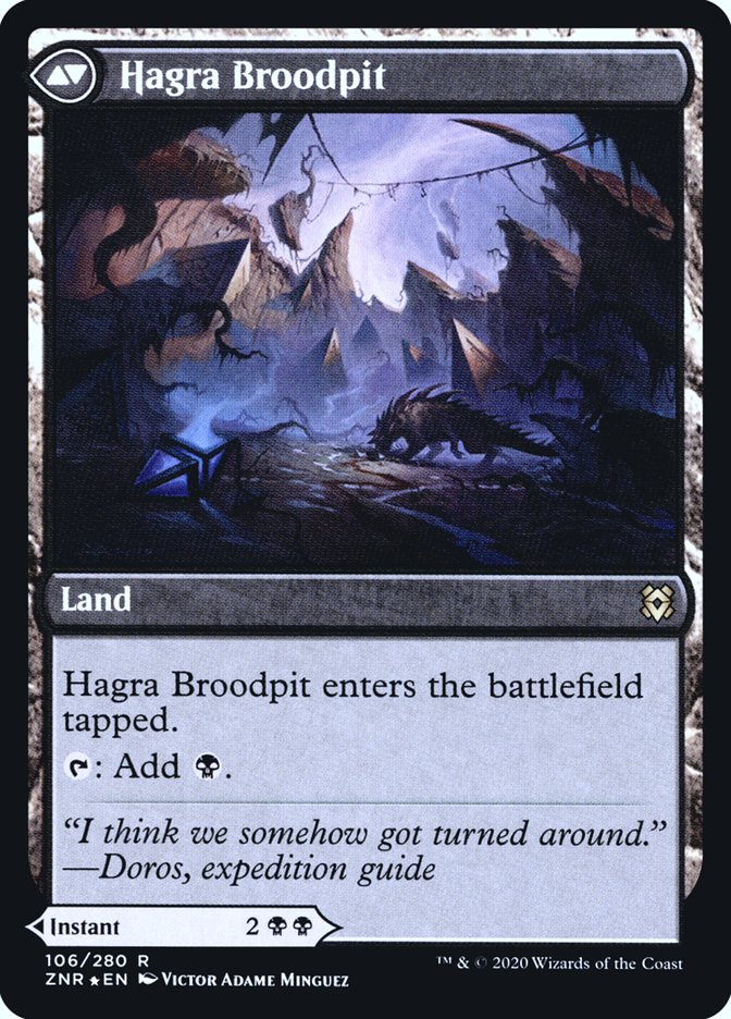 Hagra Mauling // Hagra Broodpit  [Zendikar Rising Prerelease Promos] (PZNR 106S)