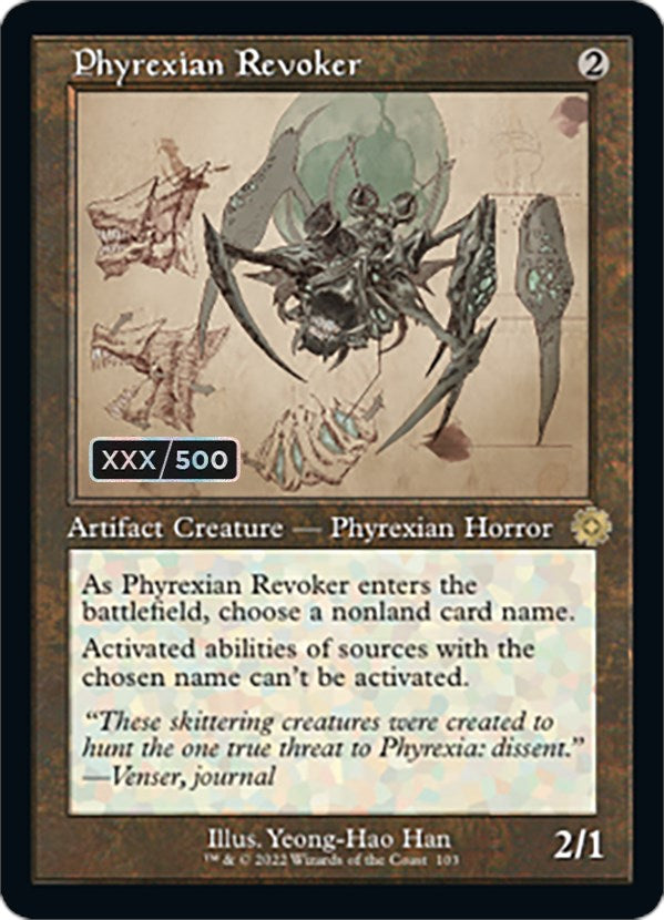Phyrexian Revoker (Schematic) (Serial Numbered) [The Brothers' War Retro Artifacts]