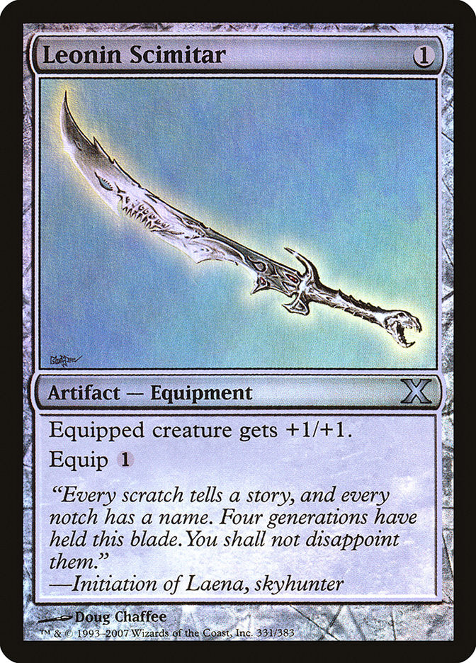 Leonin Scimitar (Premium Foil) [Tenth Edition] (10E 331)
