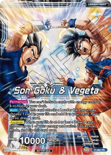 Son Goku & Vegeta // Miracle Strike Gogeta (Gold Stamped) [P-069]