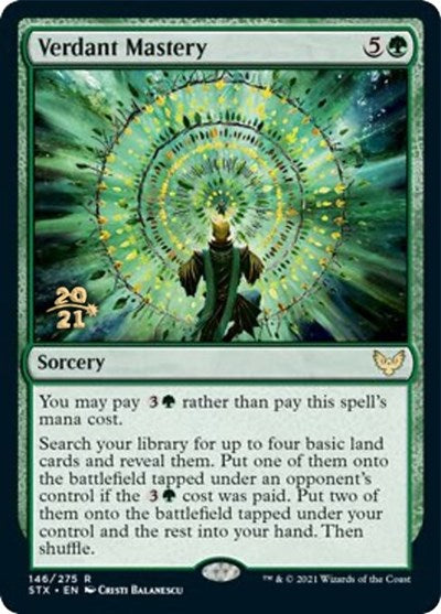Verdant Mastery [Strixhaven: School of Mages Prerelease Promos] (PSTX 146)