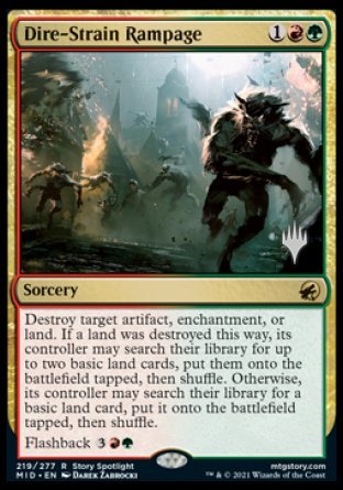 Dire-Strain Rampage (Promo Pack) [Innistrad: Midnight Hunt Promo Pack] (PMID 219)
