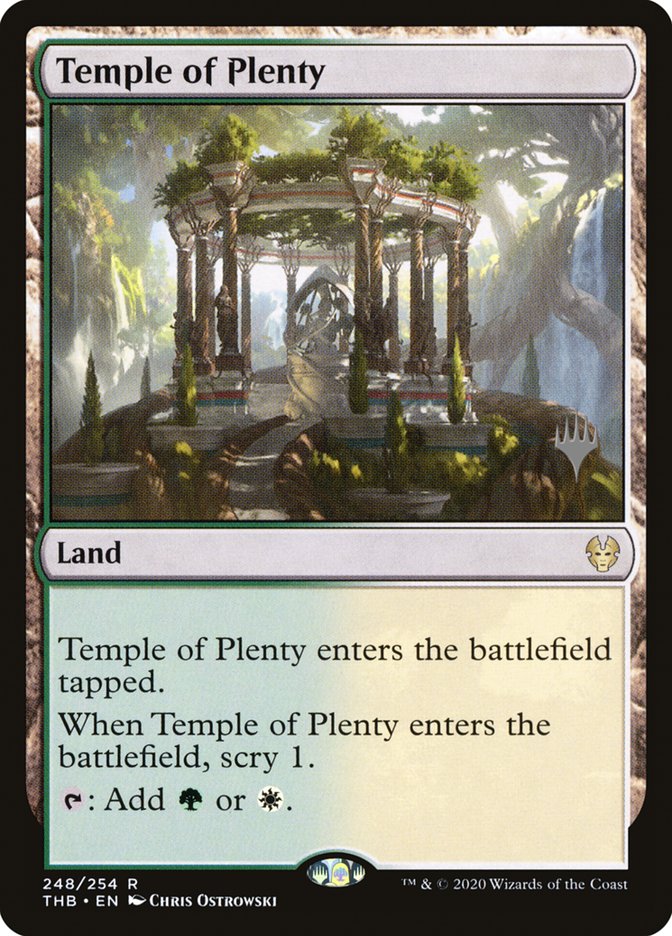 Temple of Plenty (Promo Pack) [Theros Beyond Death Promos] (PTHB 248P)