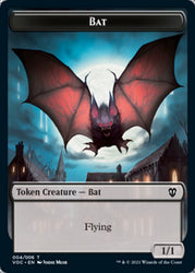 Blood // Bat Double-sided Token [Innistrad: Crimson Vow Commander Tokens] (TVOC 17)