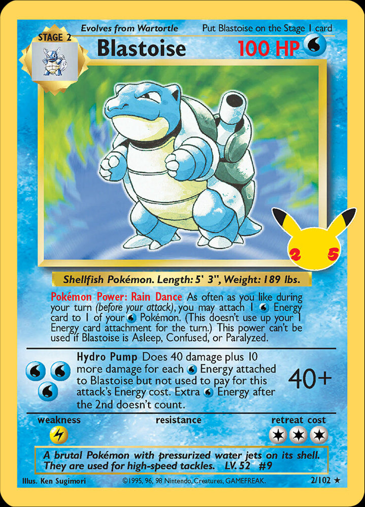 Blastoise (2/102) [Celebrations: Classic Collection]