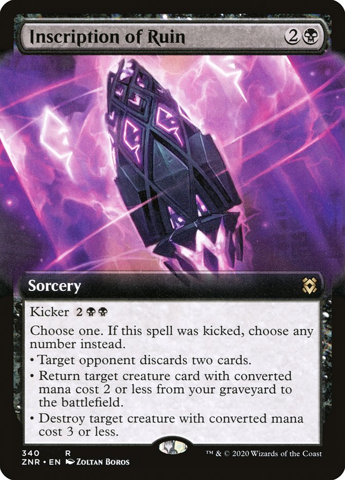 Inscription of Ruin (Extended Art) [Zendikar Rising] (ZNR 340)