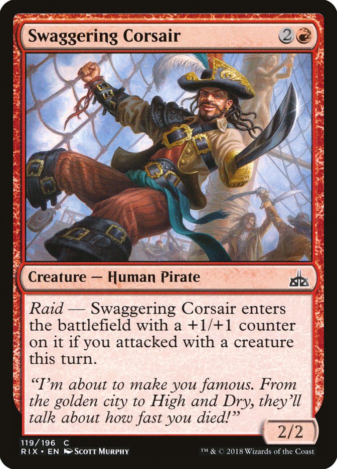 Swaggering Corsair [Rivals of Ixalan] (RIX 119)