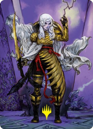 The Wandering Emperor 1 Art Card (Gold-Stamped Signature) [Kamigawa: Neon Dynasty Art Series] (ANEO 49)