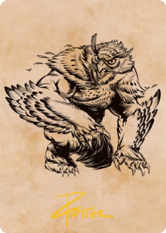 Owlbear (Showcase) Art Card (Gold-Stamped Signature) [Dungeons & Dragons: Adventures in the Forgotten Realms Art Series] (AAFR 76)